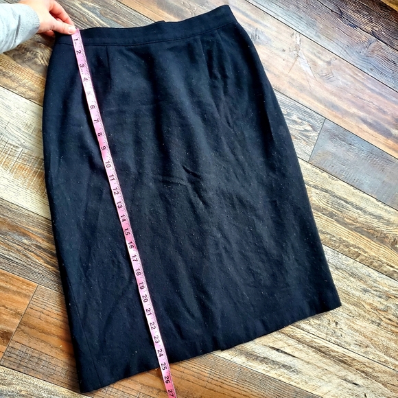 Vintage Black Wool Skirt - Picture 3 of 6